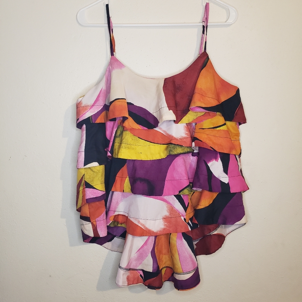 Madrag Abstract Colorful Large Layered Tank Adjustable Straps